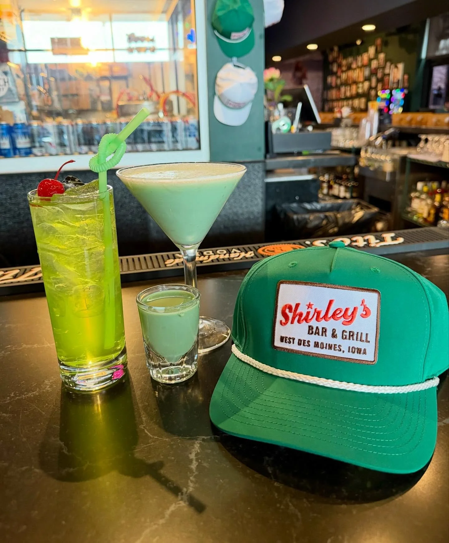 Shirley&rsquo;s sure is feeling the St. Patrick&rsquo;s Day spirit this weekend!🍺🍀
We&rsquo;ve got some drinks that are sure to get you feeling lucky😋 Head on over this weekend to try them!

#shirleysbargrill #stpatricksday #shamrockshakemartini #