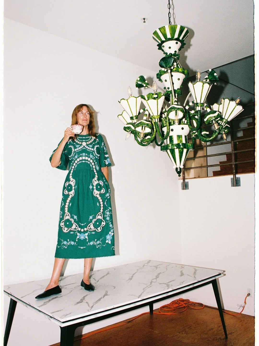 Lampe en papier mâché