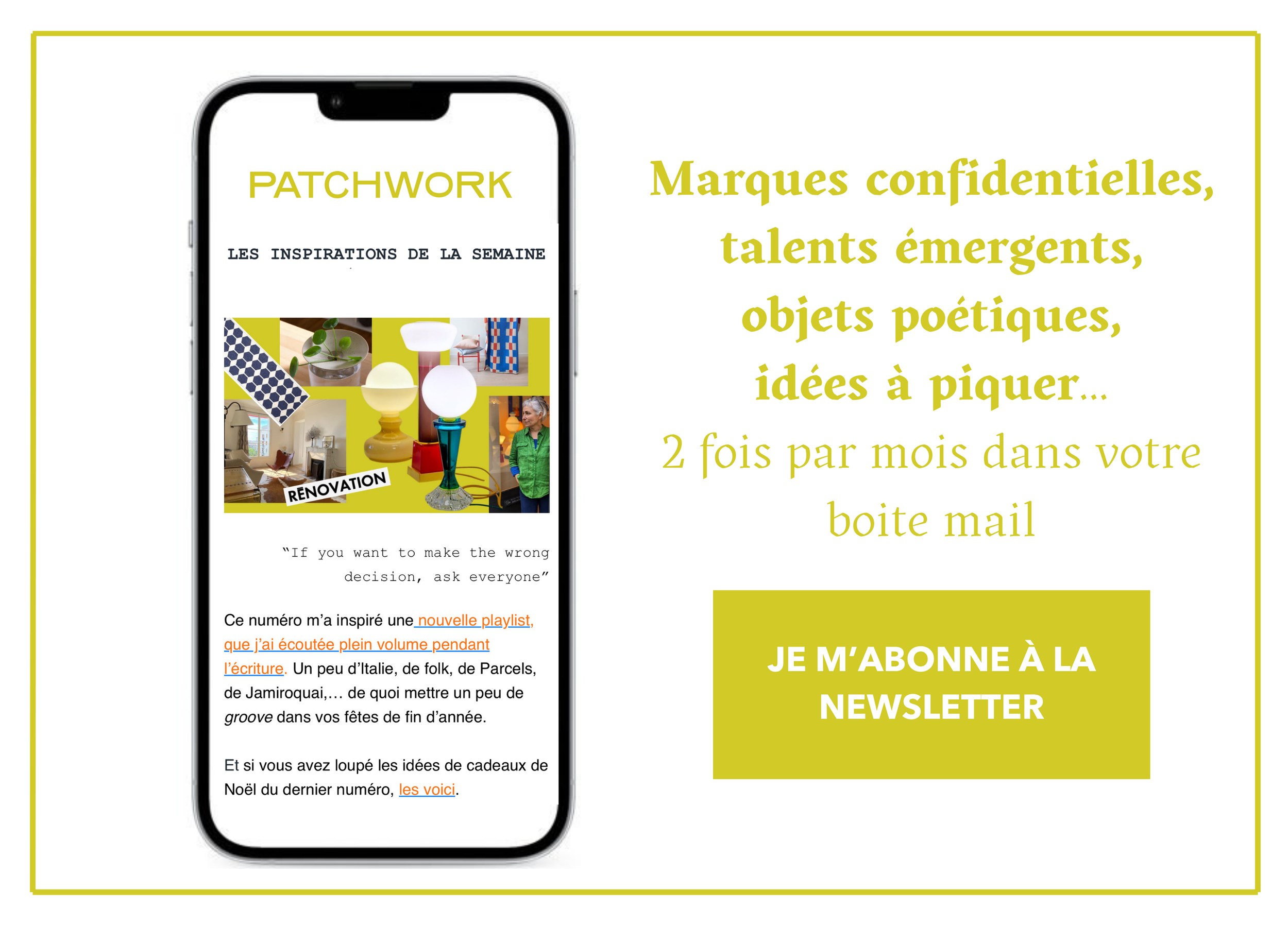 Newsletter de décoration originale
