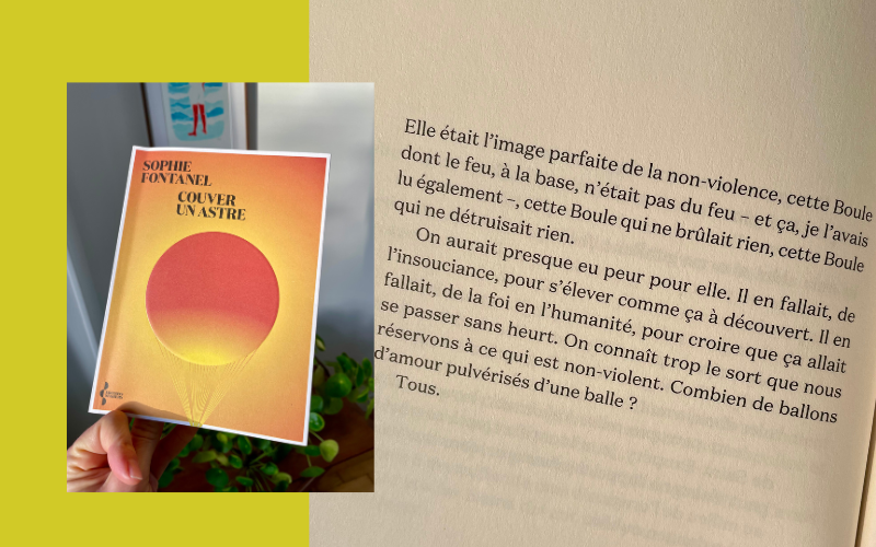 Livre Couver un astre de Sophie Fontanel sur la vasque olympique de Mathieu Lehanneur