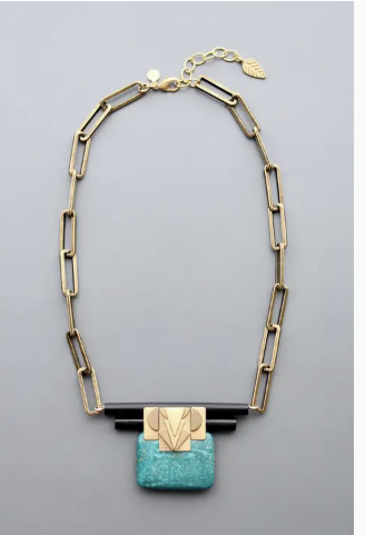 Turquoise Artdeco necklace