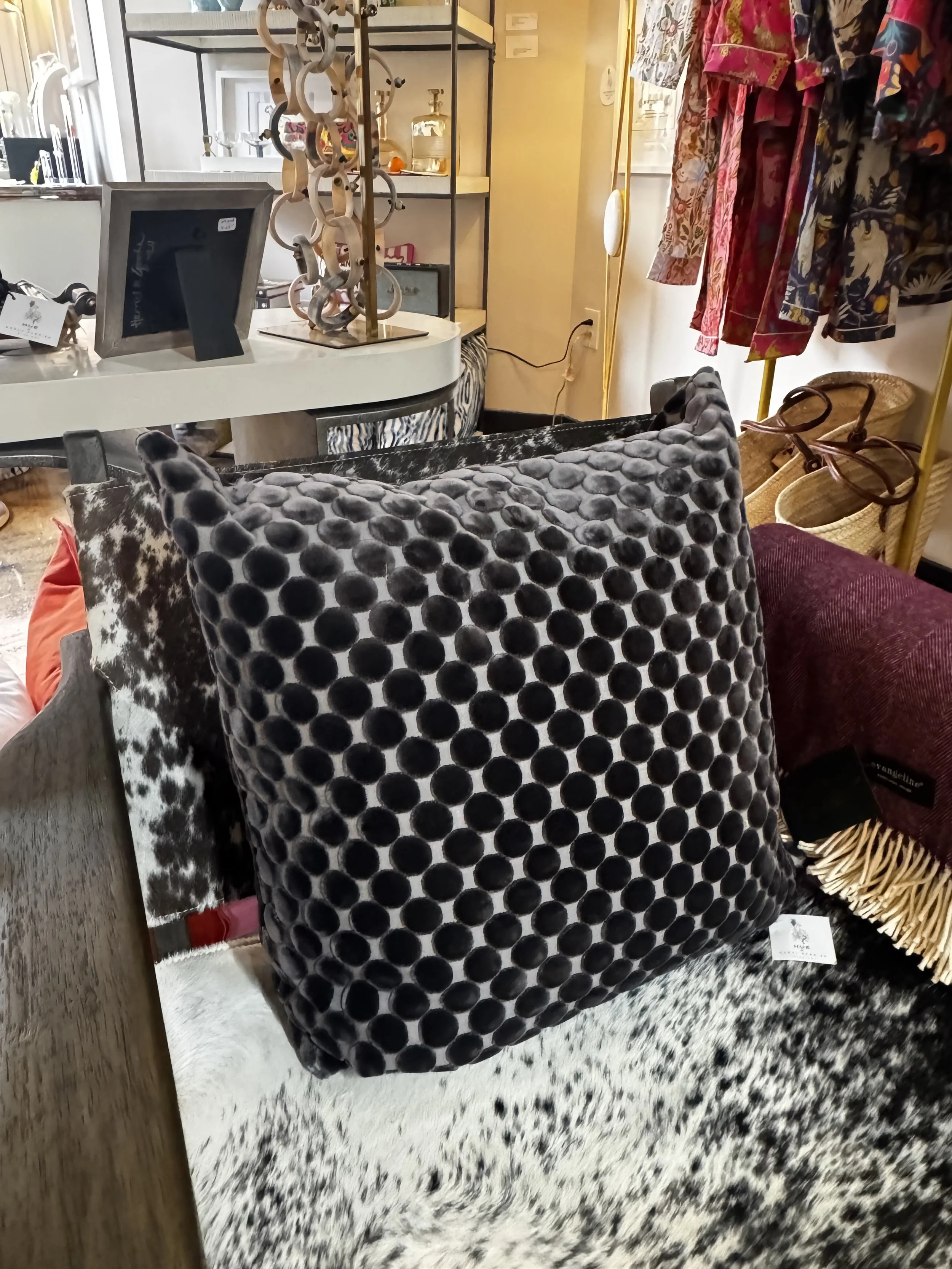 Polka Dot Velvet Pillows