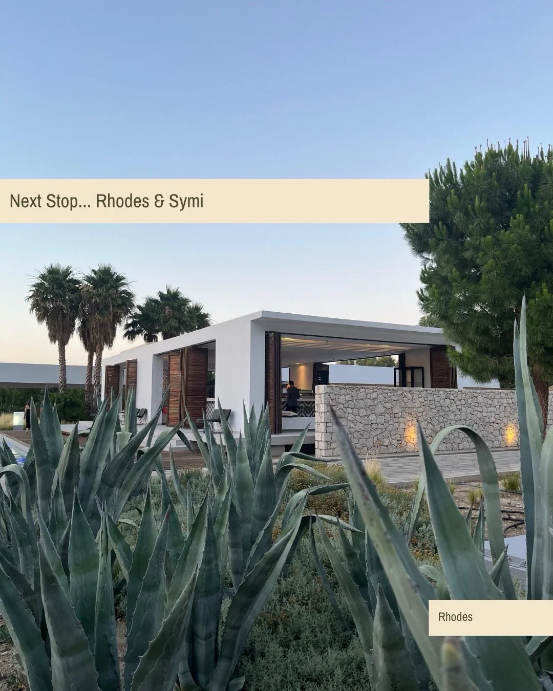 Next Stop | Rhodes &amp; Symi 

We always said we&rsquo;d never go to the same place twice&hellip;

Then we found this hotel and broke our own rule. 

We&rsquo;re heading back for barefoot luxury, the best non sea view rooms I&rsquo;ve ever known, hi