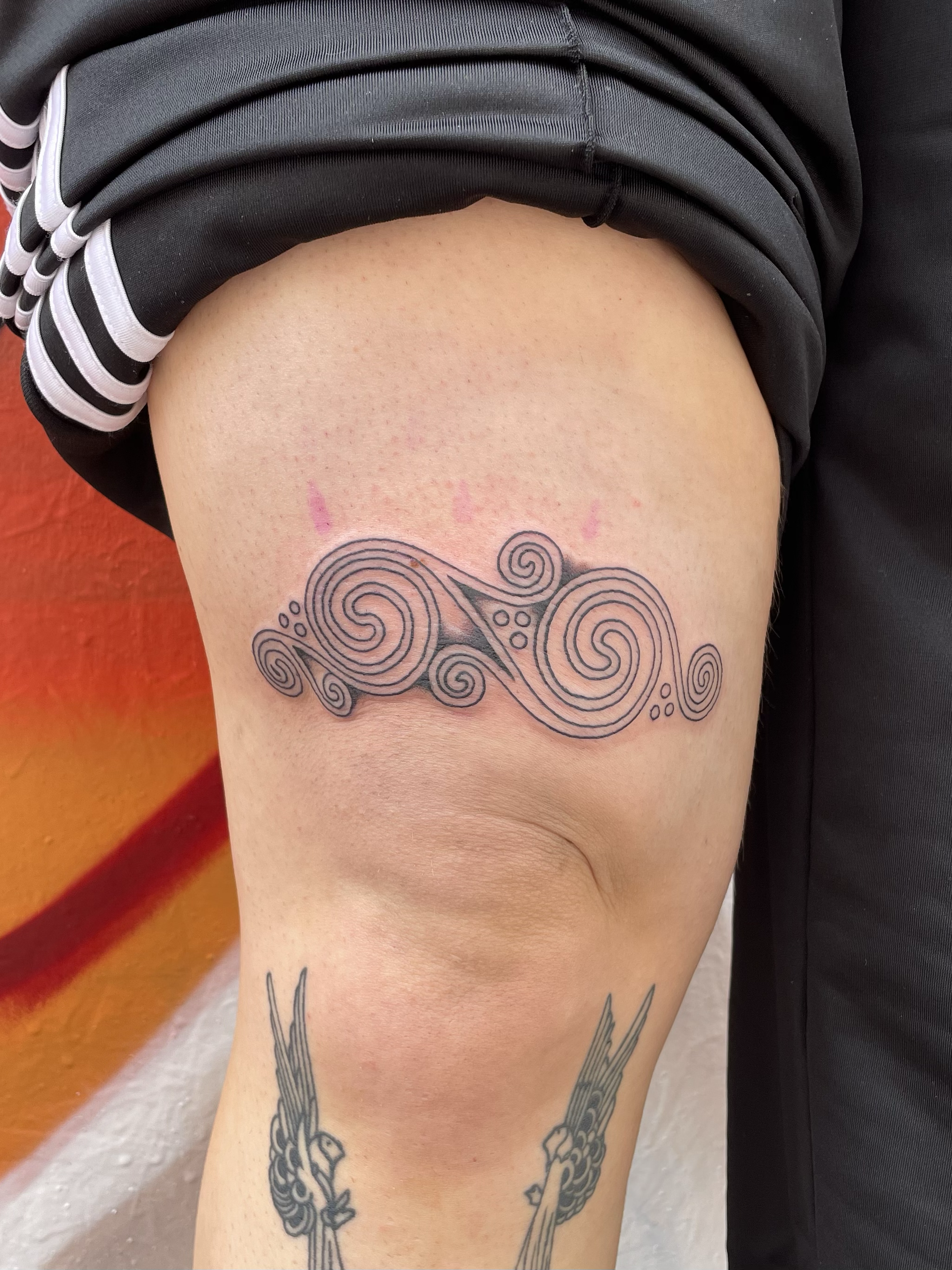 early celtic spiral decoration ornamental tattoo irish