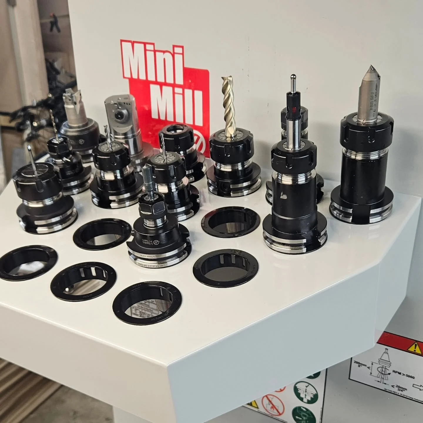 Organizing tools is so satisfying! Before they were scattered on a shelf, so we are feeling more secure with this setup. 

⚙️ #organization #machineshop #cncmilling #cncmachining #cleanup #smallbusiness