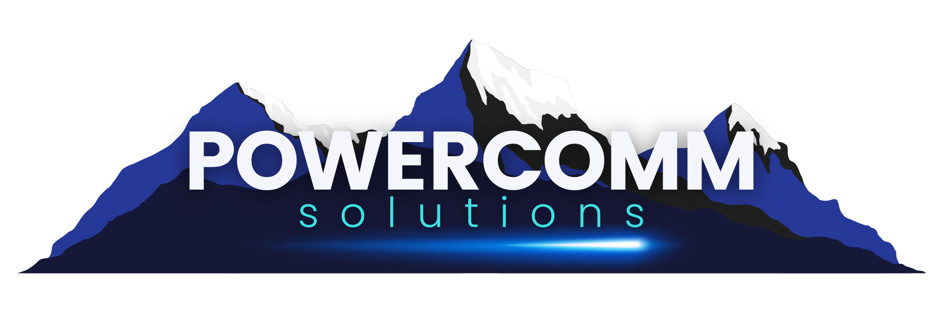 PowerComm Solutions mountain logo – expert low voltage integrator for commercial security, fire alarm, and communications systems in Reno NV and the Mountain West