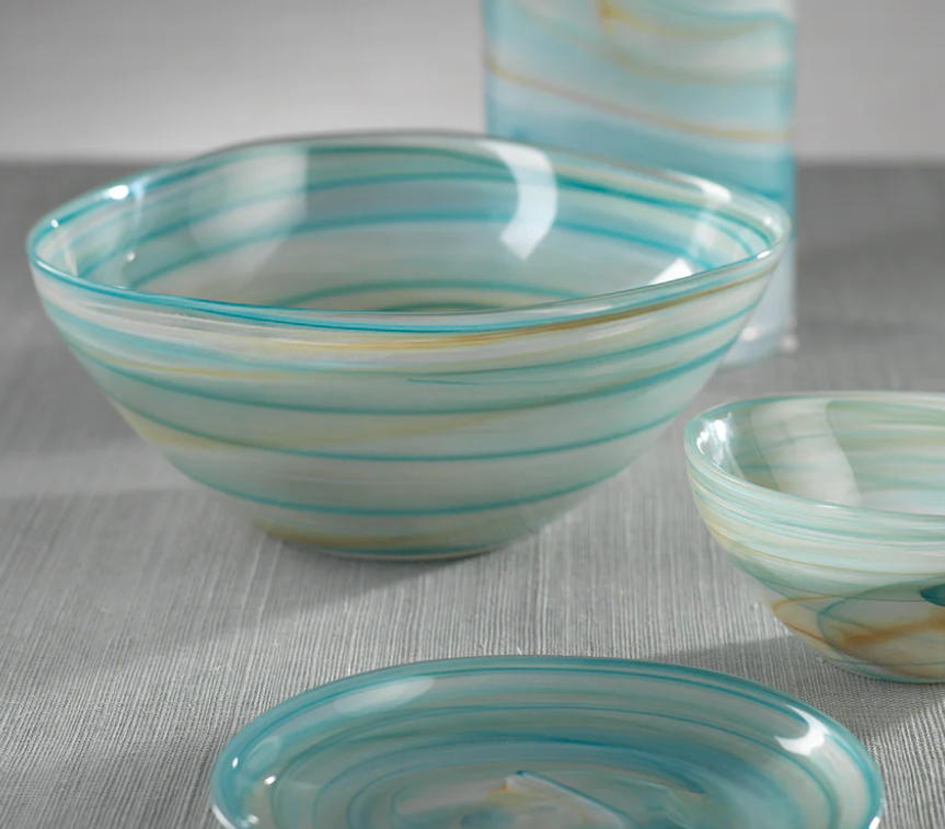 Lagoon Alabaster Glass Bowl - Large