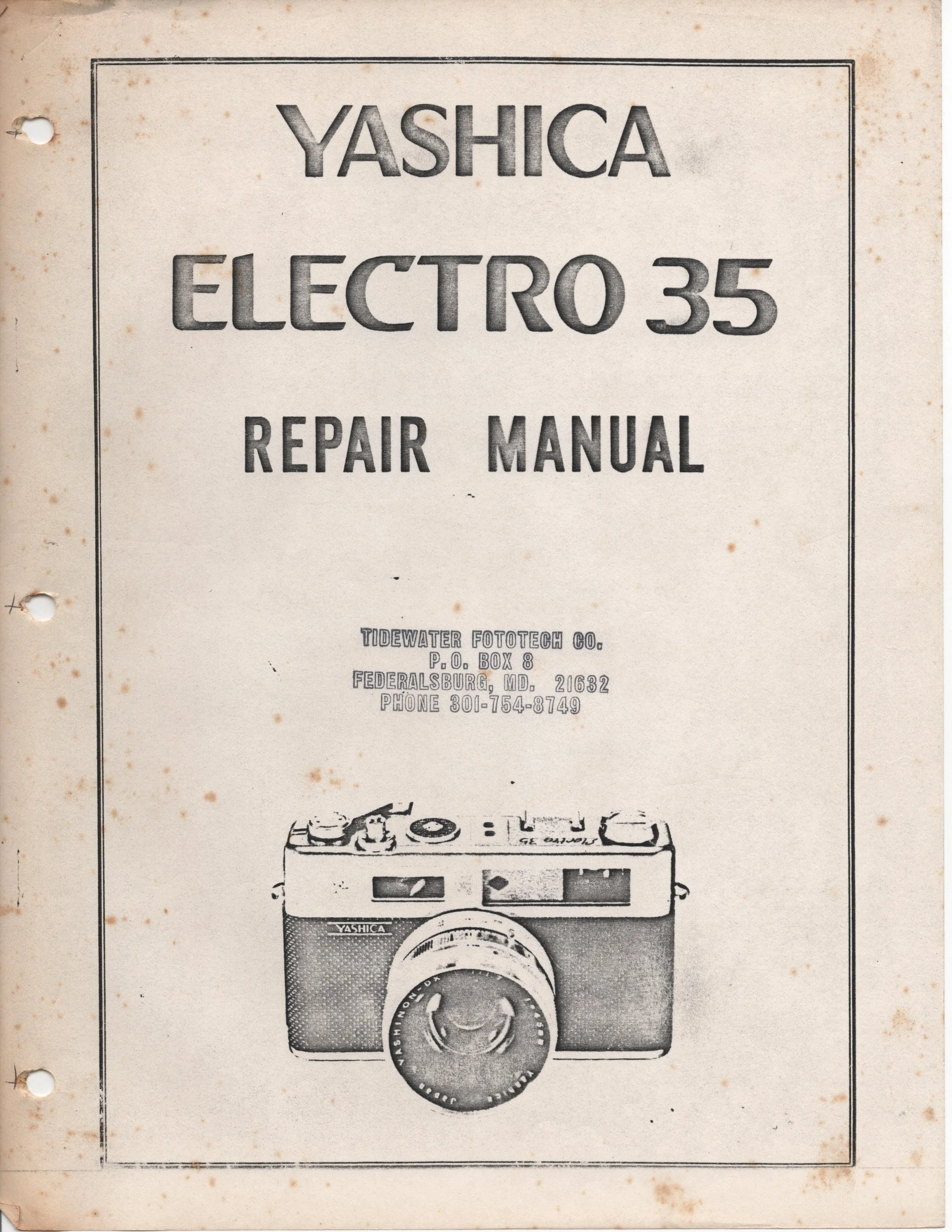 Yashica Electro 35 Repair Manual