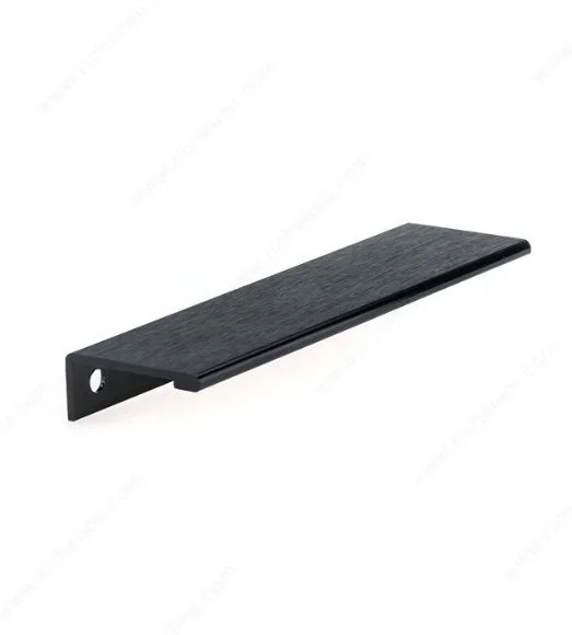 Black L-shaped cabinet pull handle