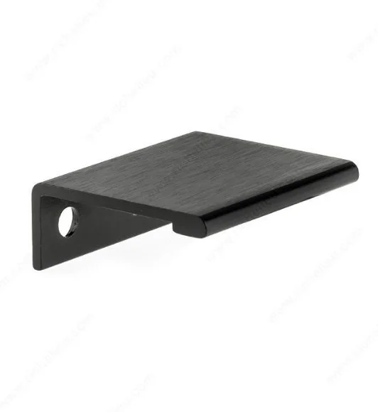 Matte black metal bracket with a right-angle design and a mounting hole on one side.