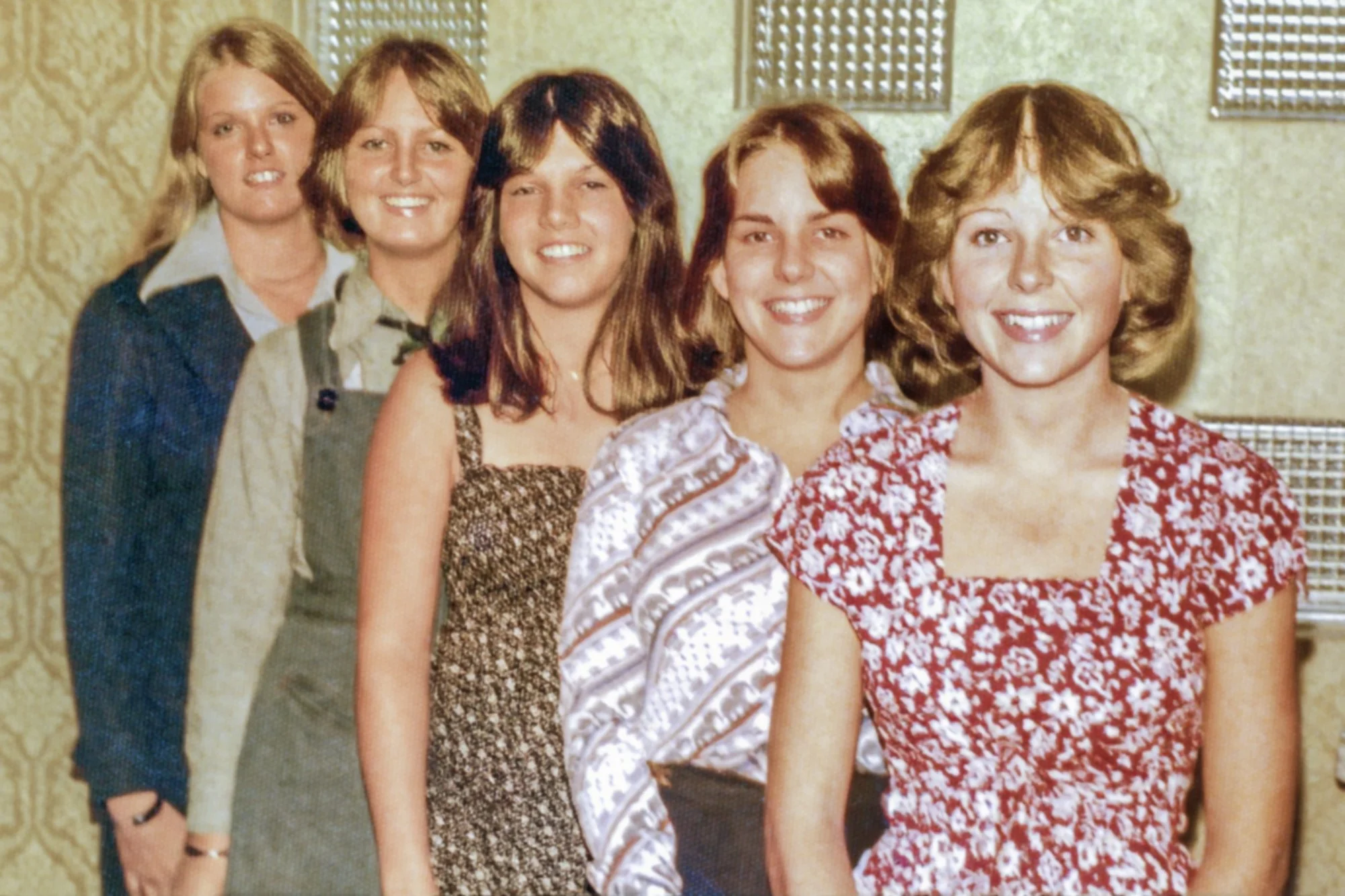Roni’s wedding party: Rachel, Judy, Linda, Jane, and Roni.