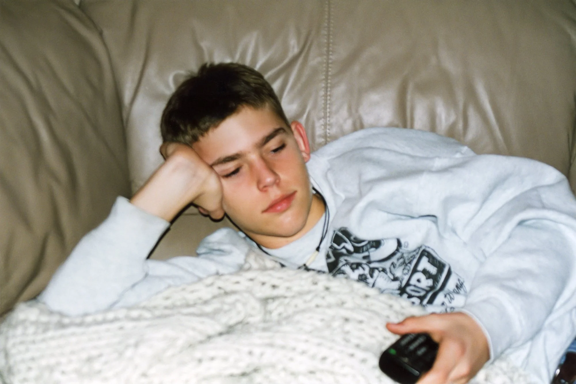 Erik chilling on the couch.