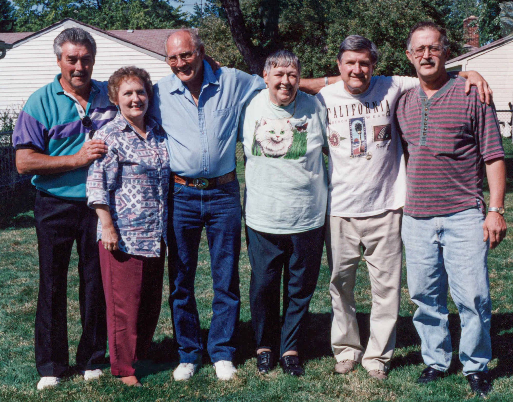 Jackwak reunion in the late 90s (Bob Travis, Marion (Jachwak} Marzion, John (?) Jackwak, Judy (Travis) Rybinski, Frank Cynowa, Donald Kosila)
