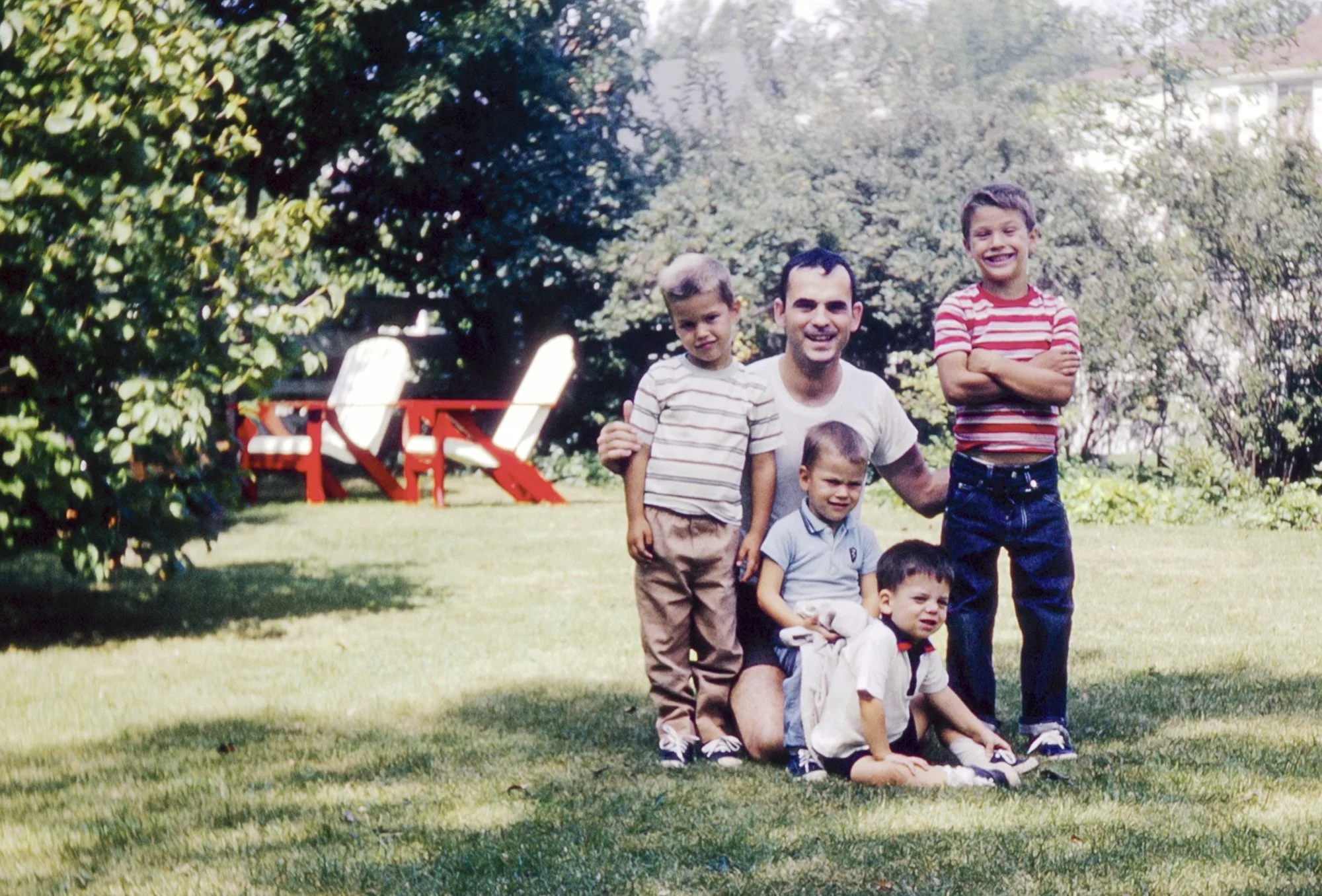Bill Rittinger with Gregor and the Travis boys (Bill, Rich and Rob).