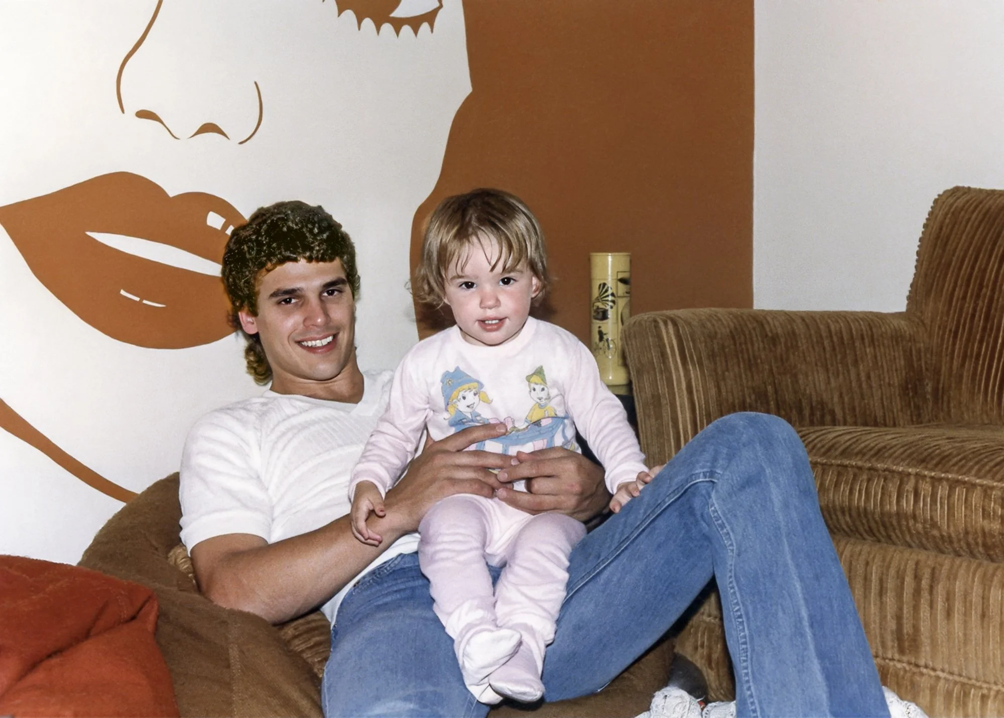 Rob and Kelly in the den of or Danzig house.