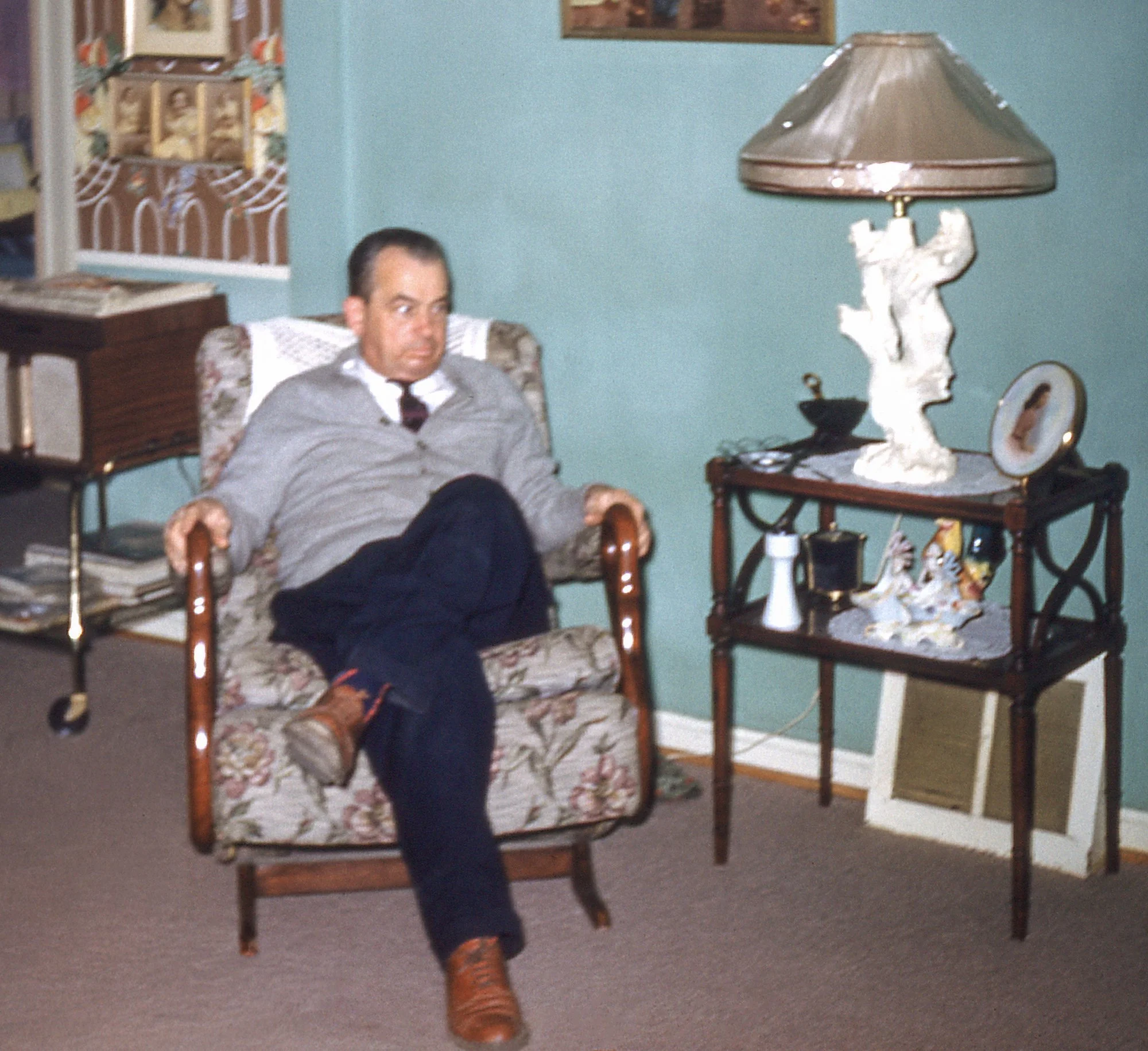 Edward Rittinger in his favorite rocker.