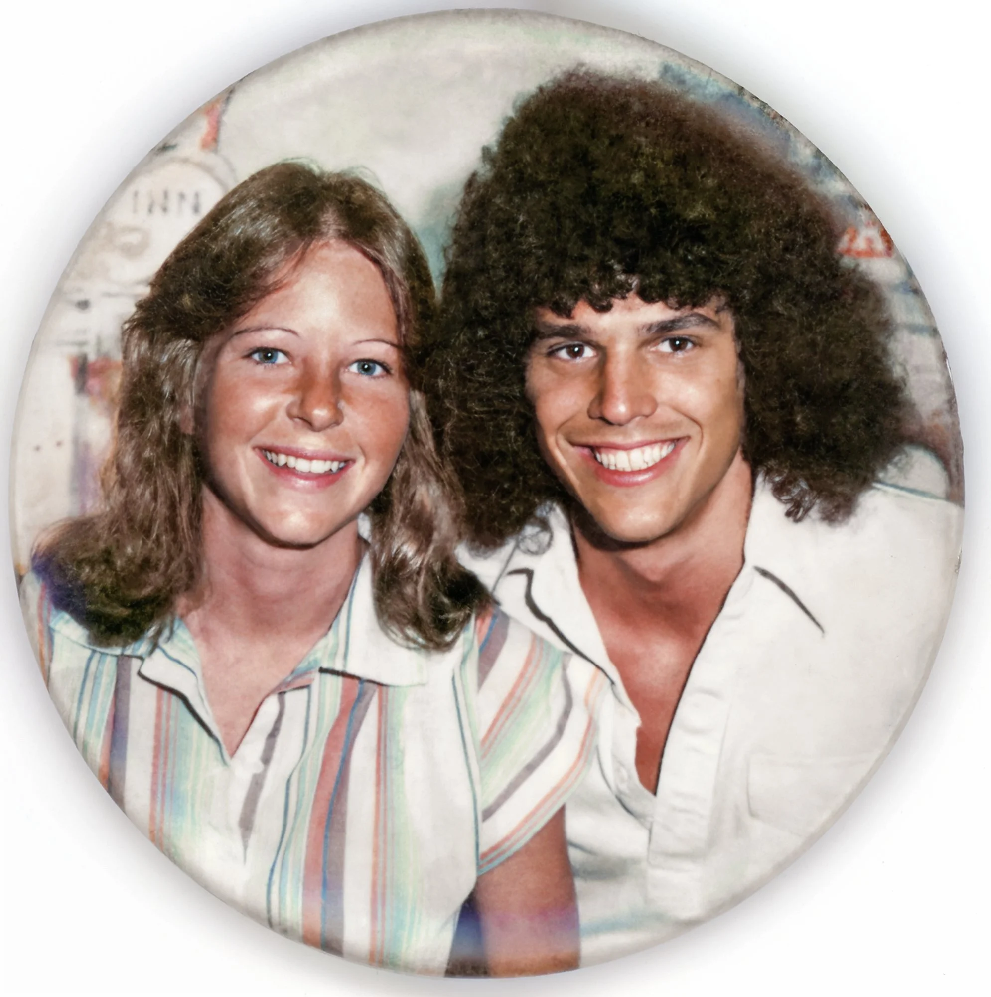 This is scary. This is a photo a pin that was purchased at Circus Circus in Las Vegas. I was our first trip to Las Vegas to visit our friends Tony and Linda Bonnici. (1978)