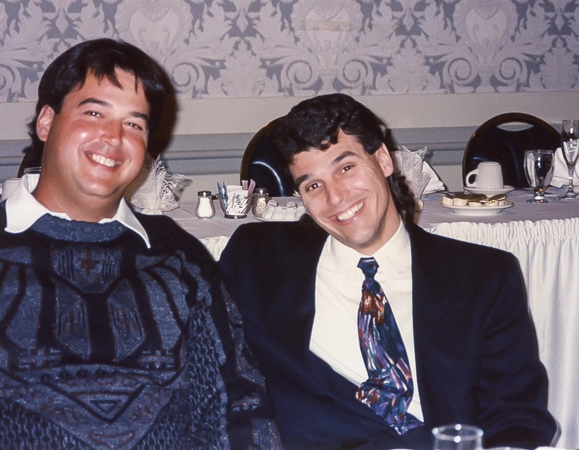 Bill and Rob at cousin Ted's wedding.