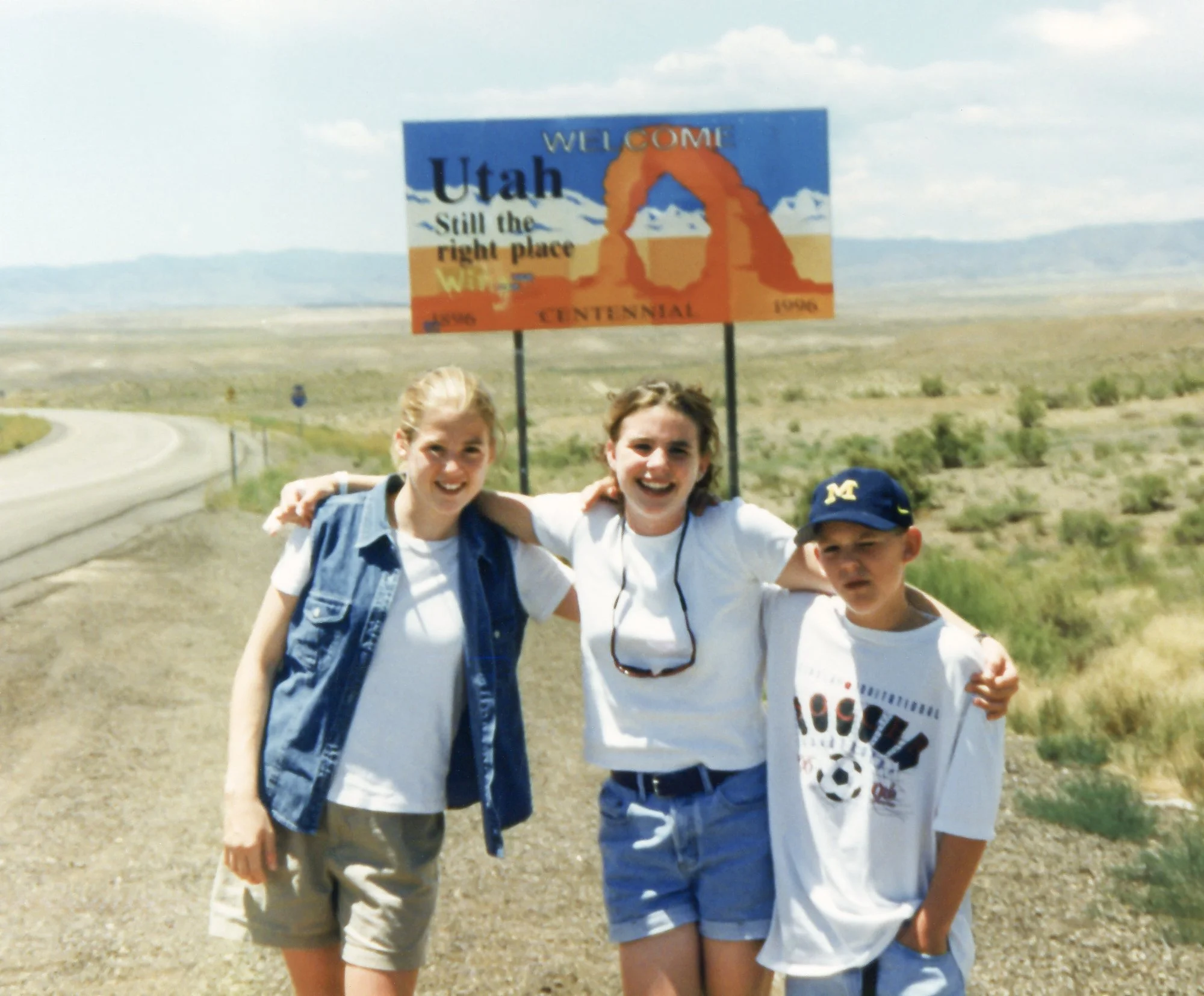 1996 road trip; Kelly Macneilence, Kelly and Erik.