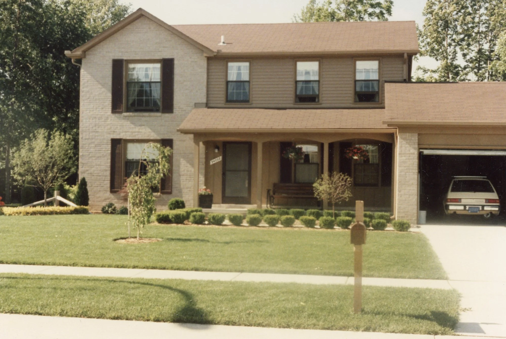 By the spring of 1984 the front of the house was landscaped, the backyard would be the following year. 