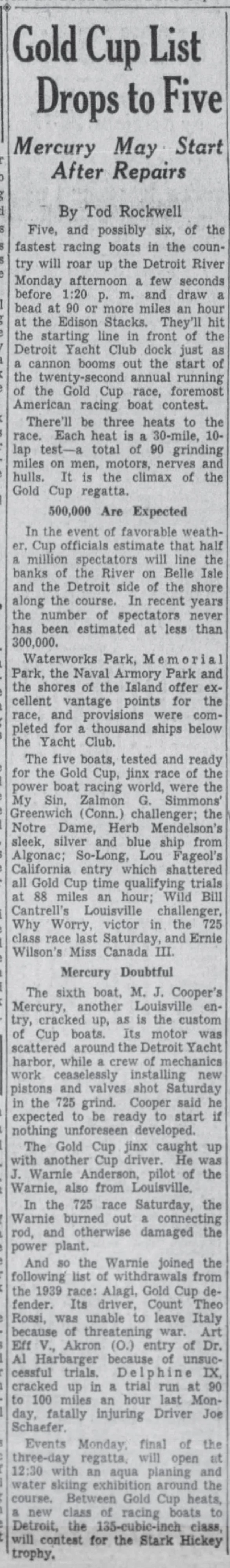 Article from the Muncie Star Press 1938.