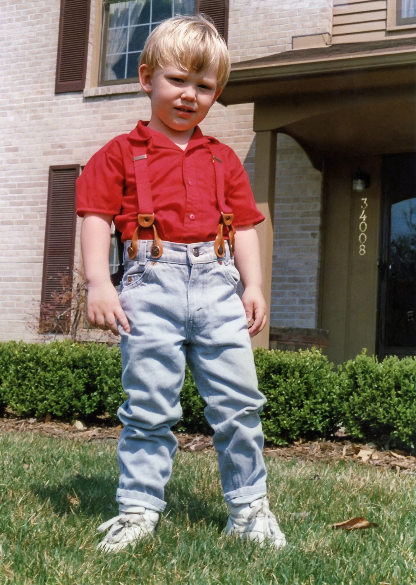 Erik in the front of the Fairfax house.