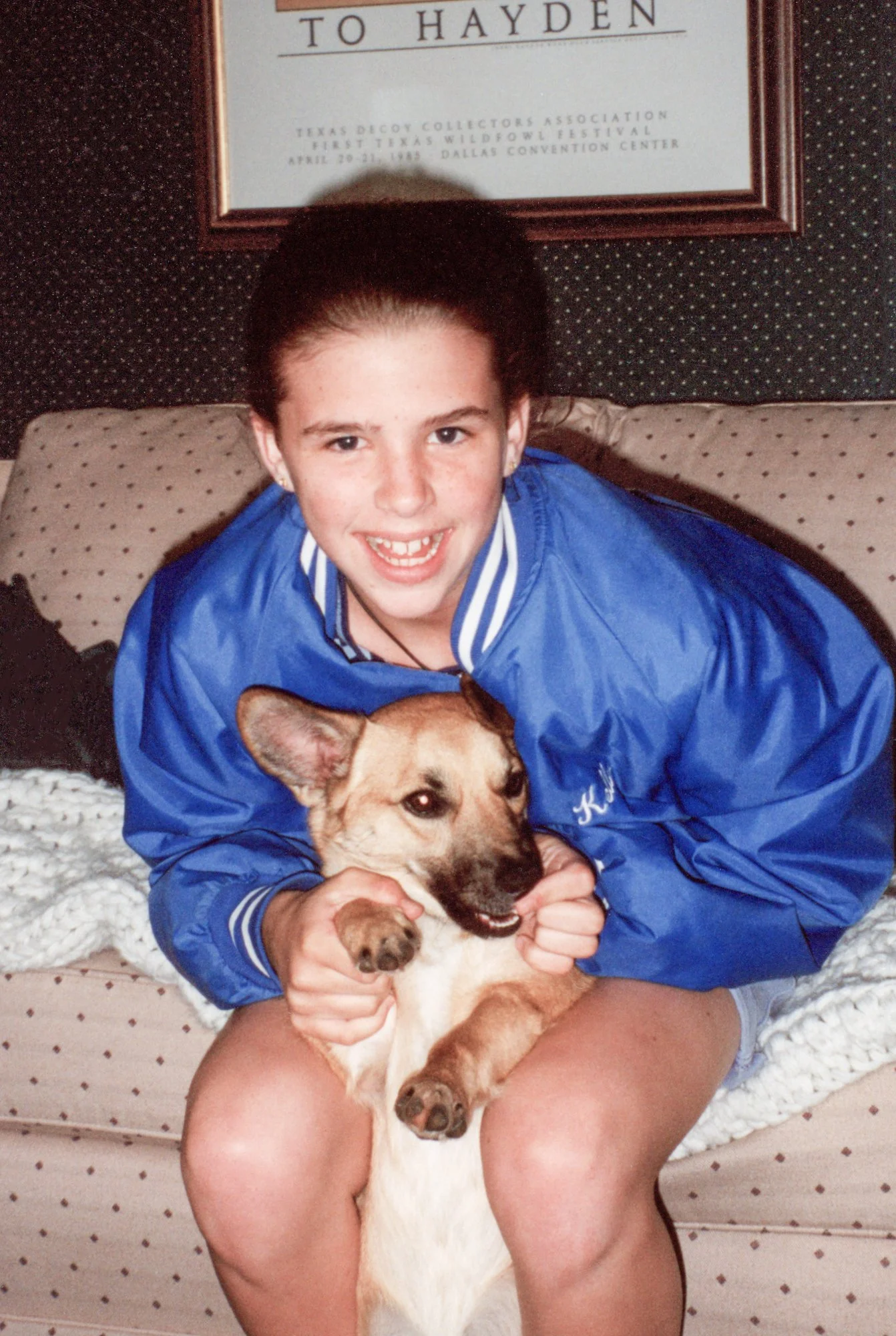 Kelly and her pal pork chop. 