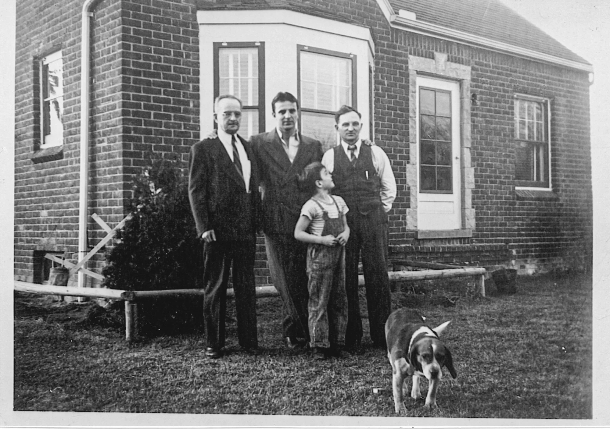 Paul, Ted (Ted’s house, Dearborn, MI), Jacob, and Larry (Ted’s son) - circa 1946