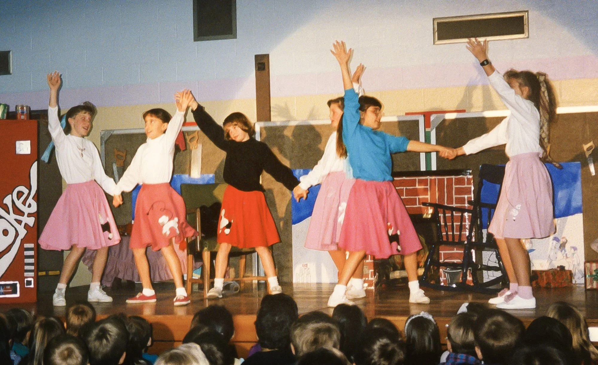 Kelly and their classmates putting on a show at Tyler elementary school.
