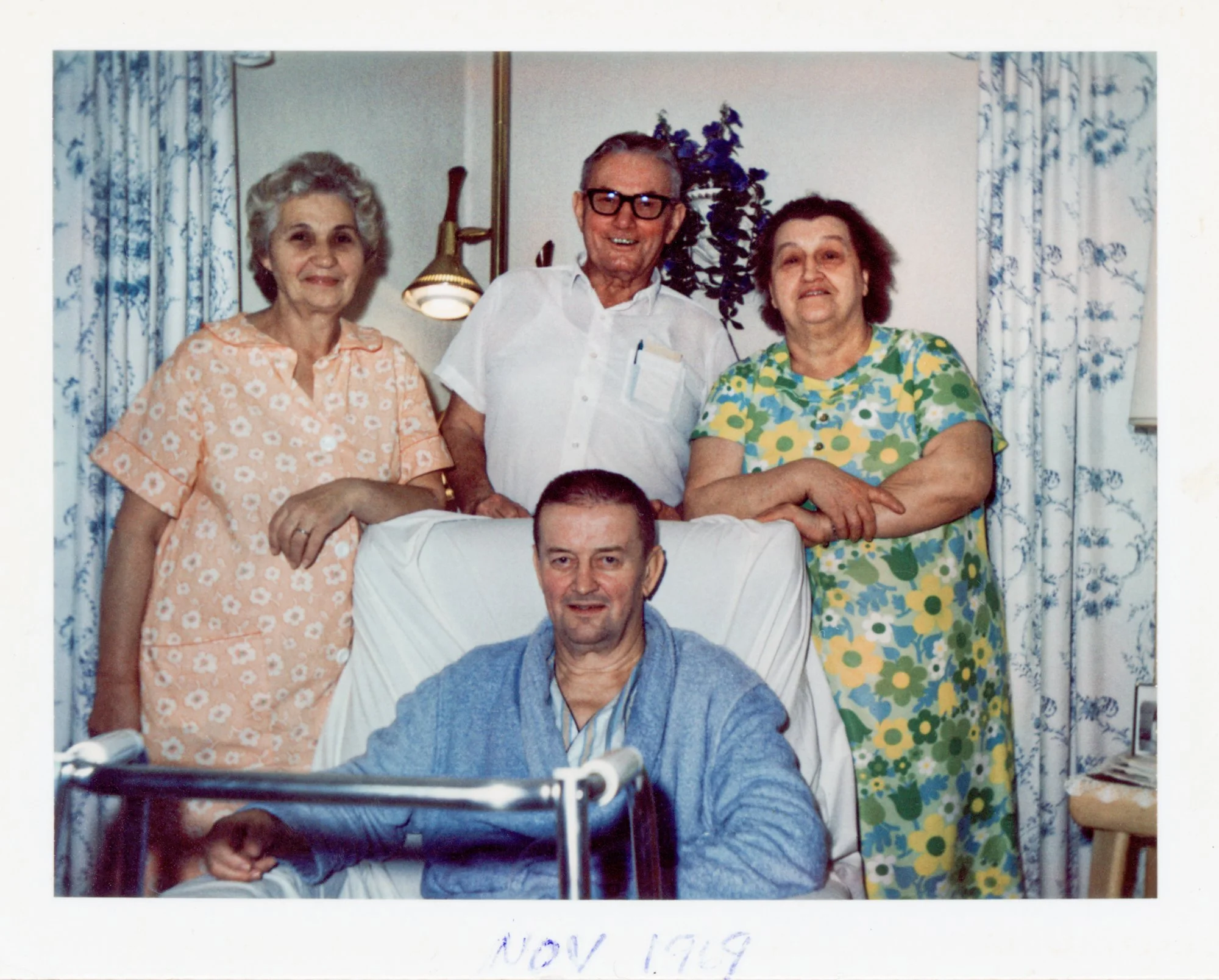 Grandma’s (Anna Jackwak) siblings - Mary, John, Grandma, and Mike (in chair) - 1969