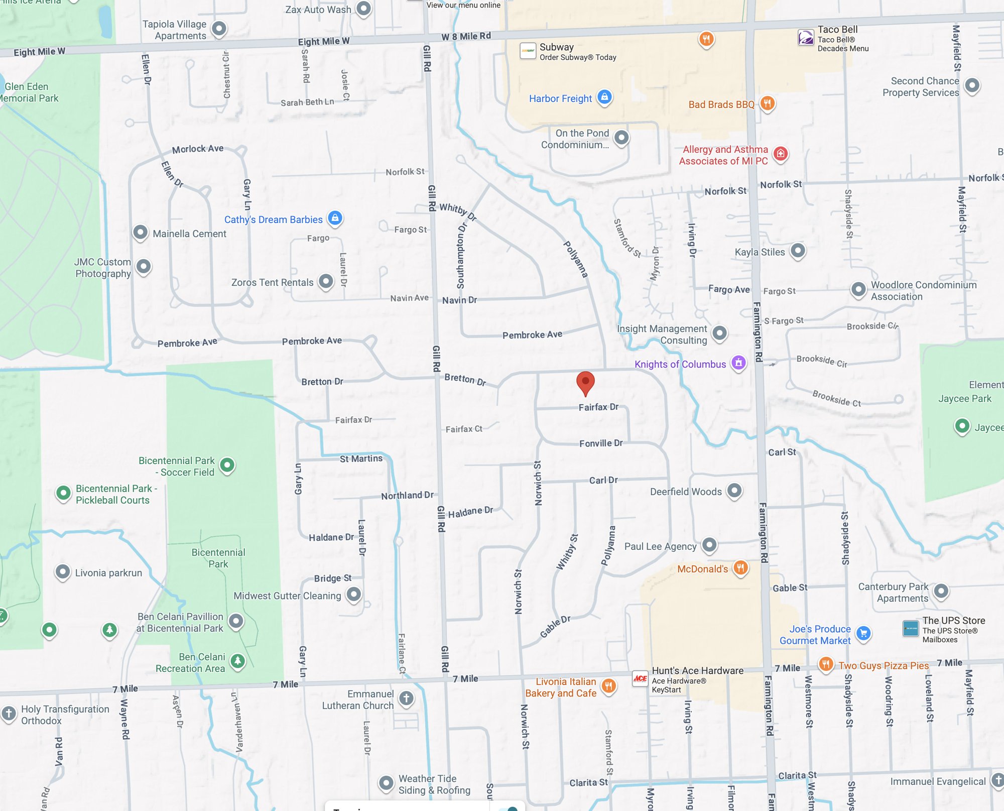 The house was located a 34008 Fairfax Livonia, Michigan.