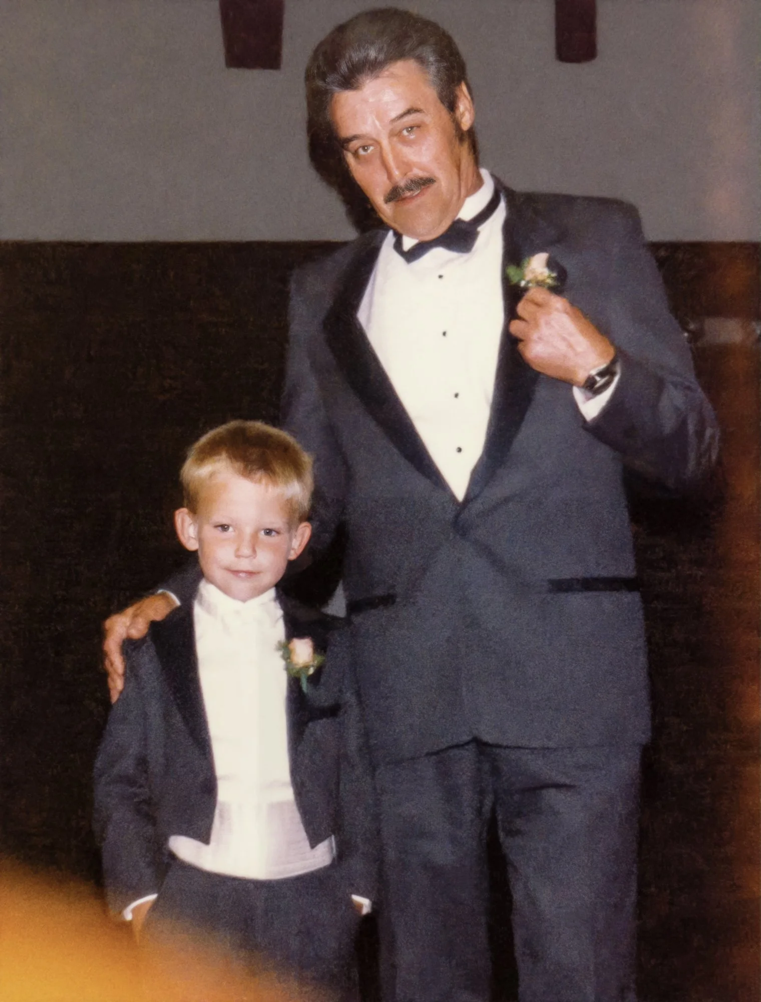 Erik and grandpa Bob all set for Rich and Julie's wedding.