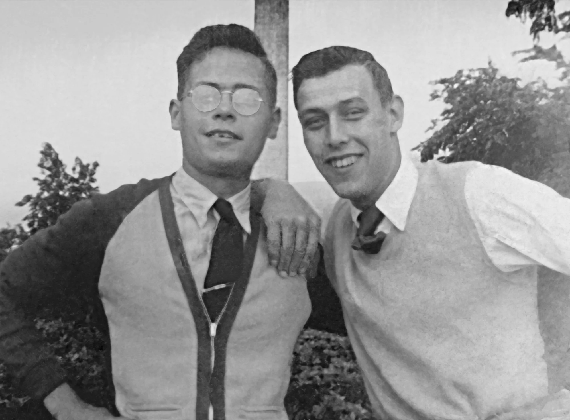 Bob Travis and a friend taken around 1948
