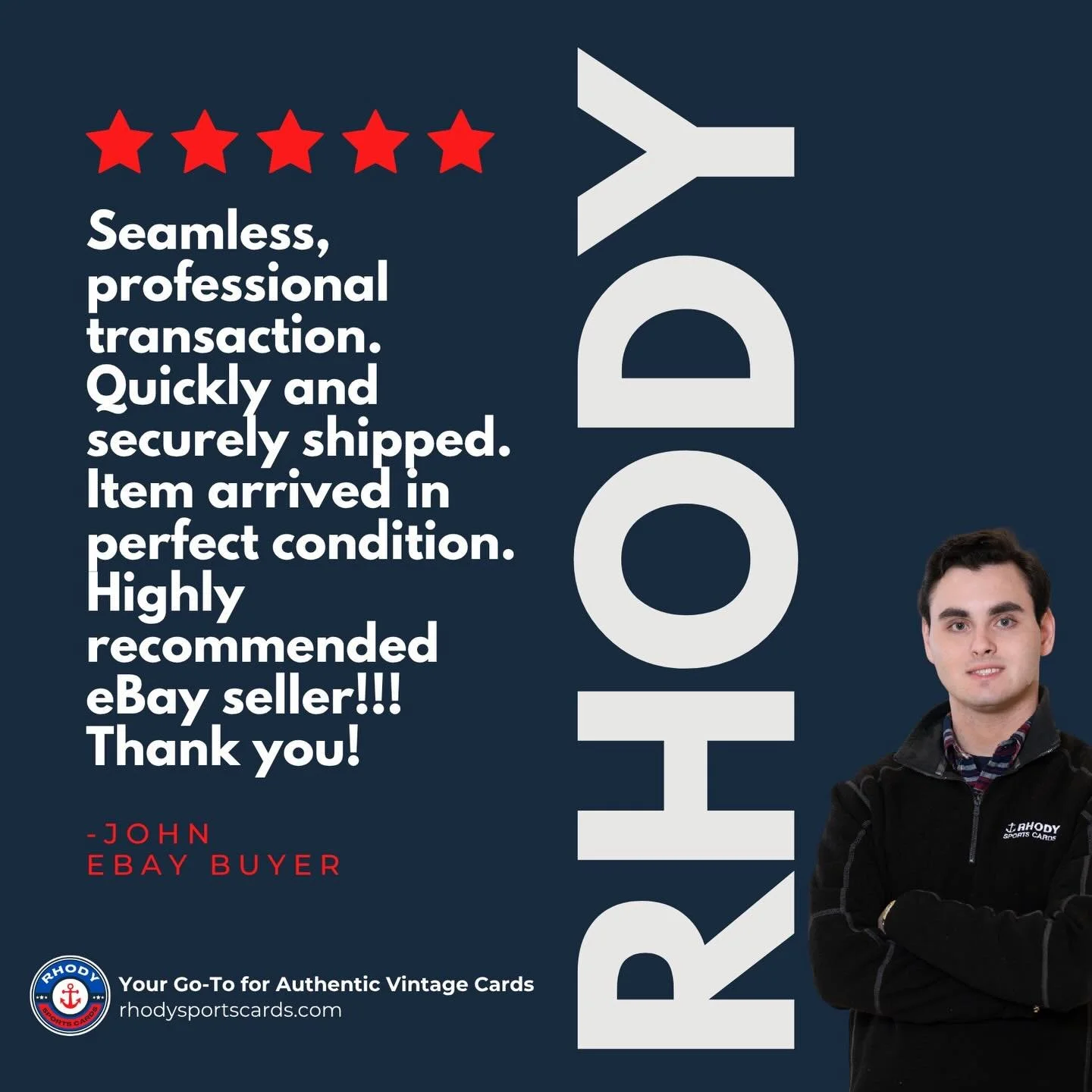 Seamless from start to finish 🤝📦

Fast, secure shipping and delivered in perfect condition every time.

This is what we&rsquo;re all about at Rhody Sports Cards &mdash; trusted service, quality cards, no shortcuts.

Highly recommended for a reason.