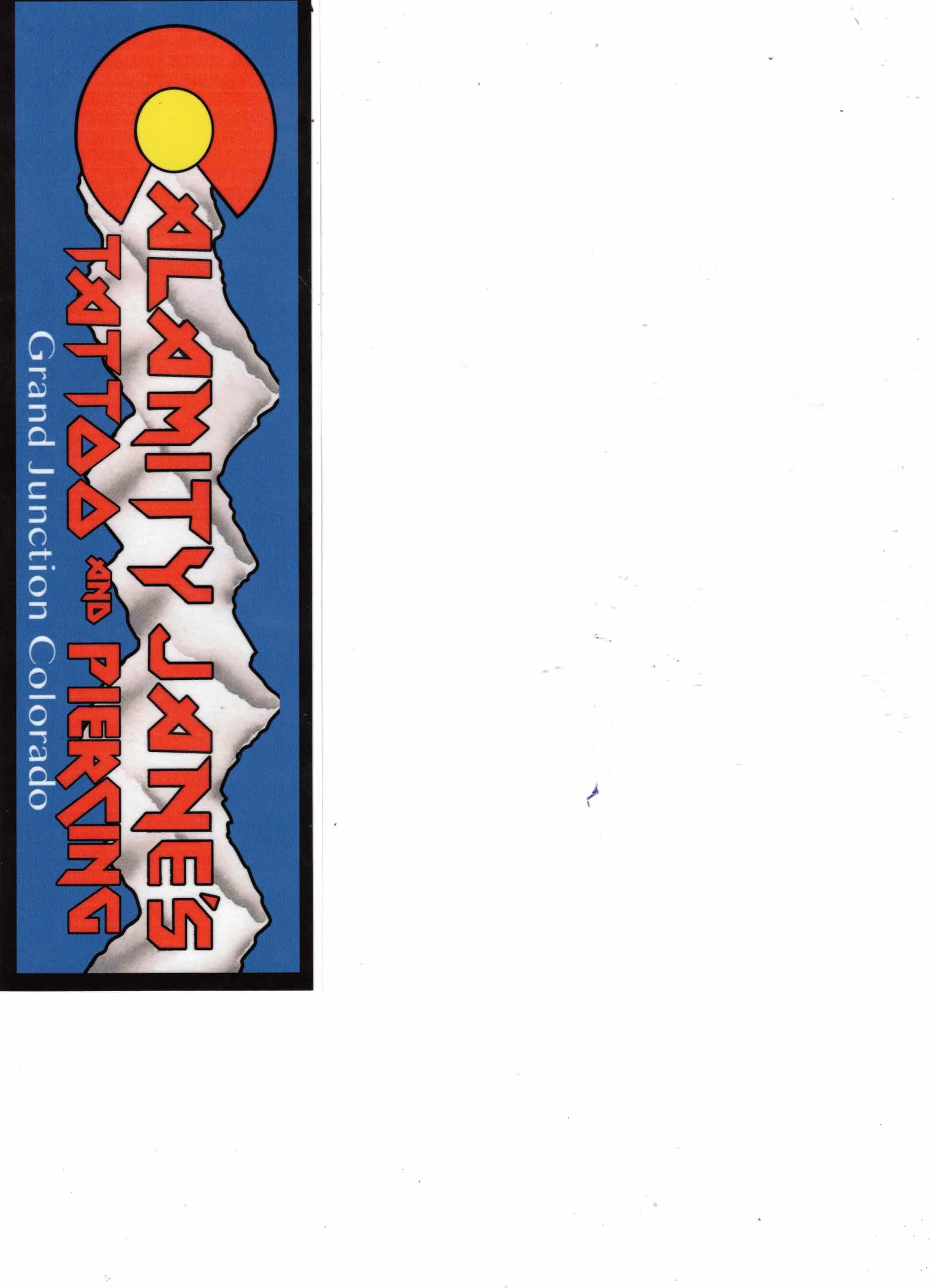 Bumper Sticker 9'L x 3'W