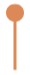 A tall key with a round head and a long, straight shaft.