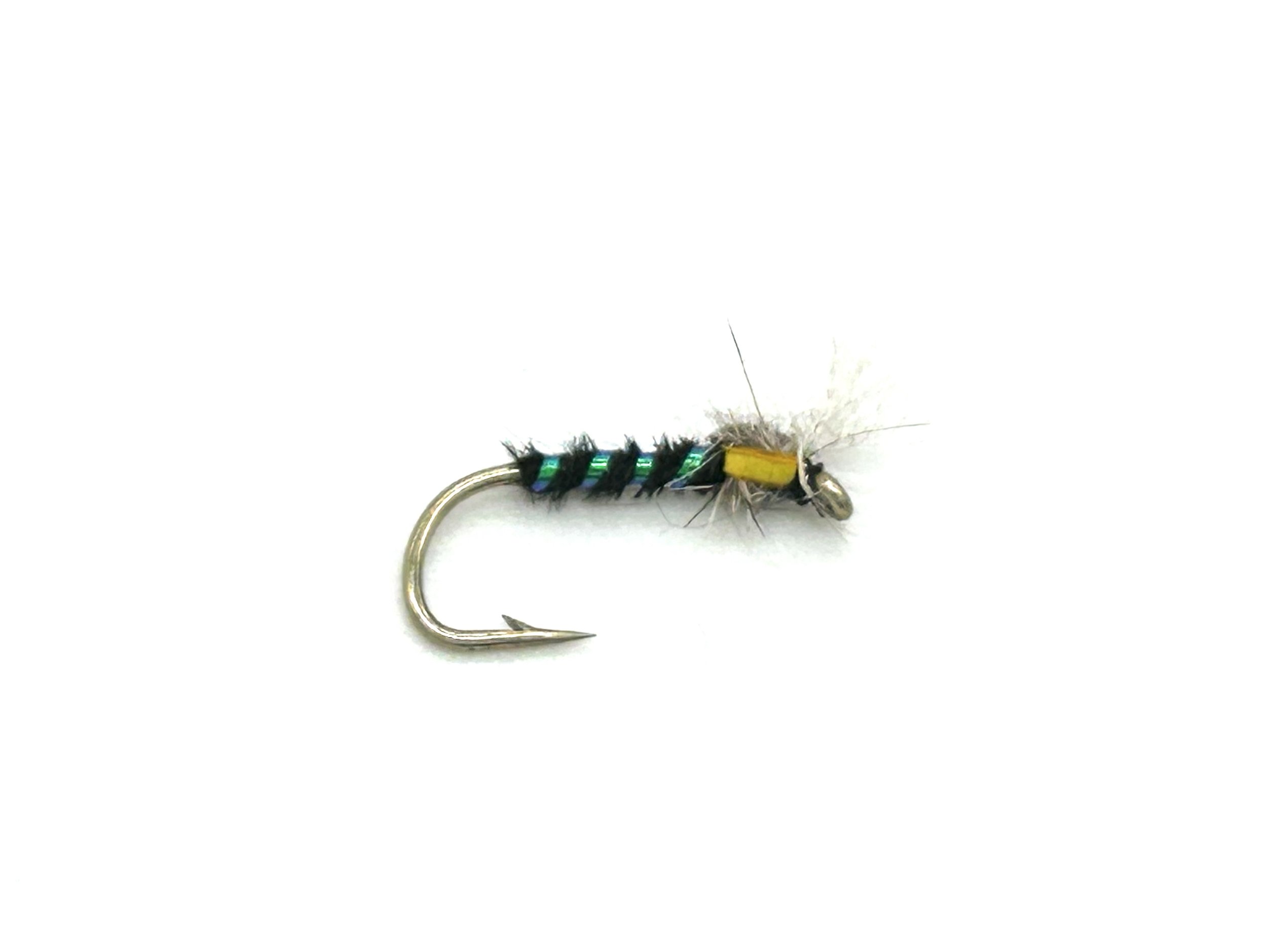 Black Emerging Buzzer flies for trout fly fishing.