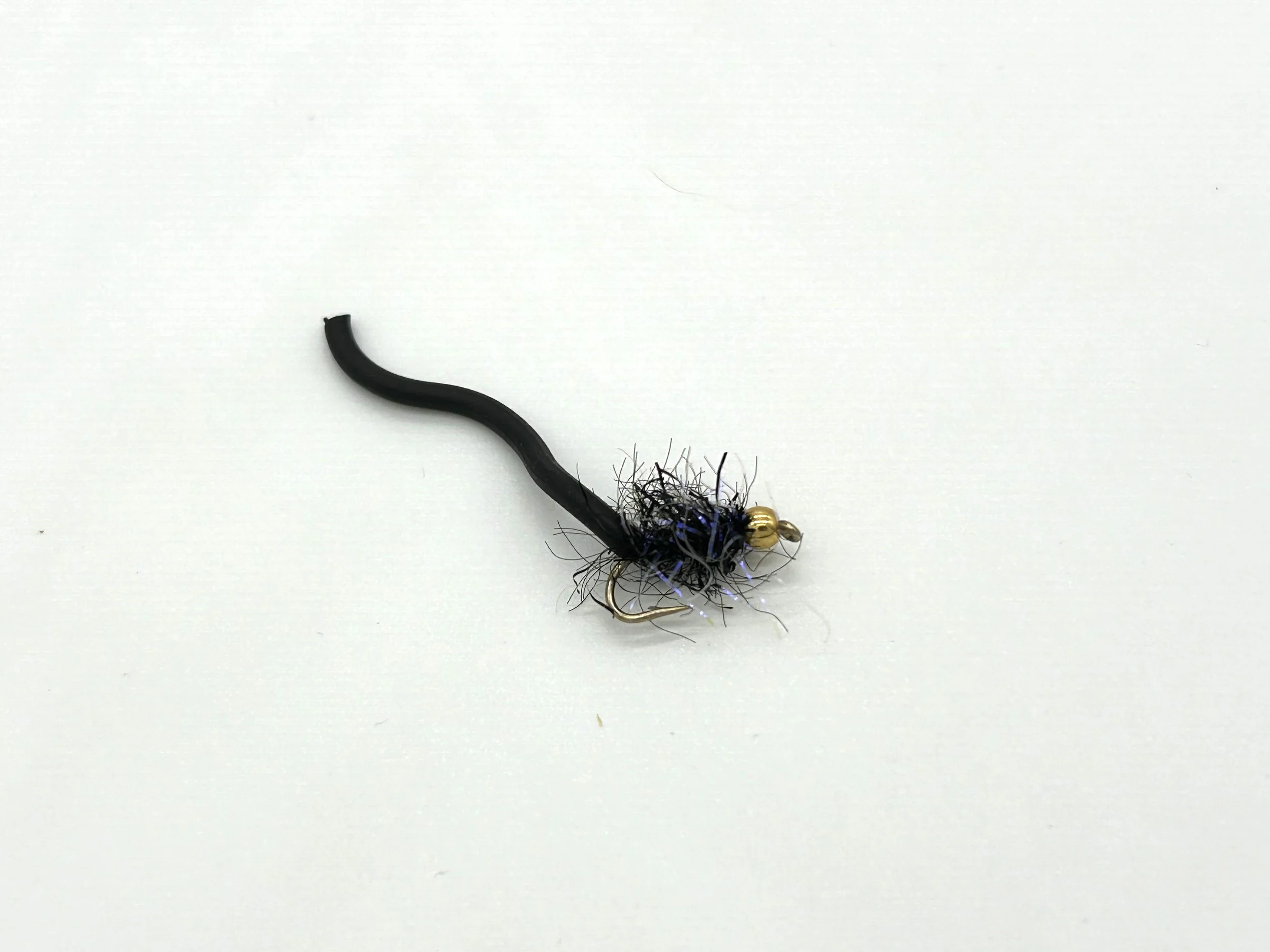 Black Goldhead Squirmy Wormies For Trout Fly Fishing