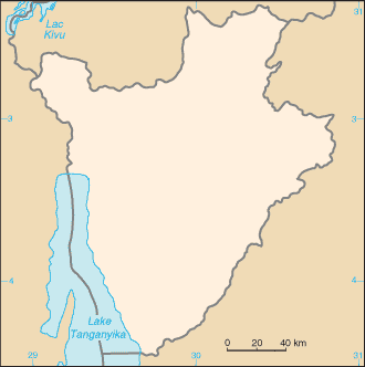 Military Power Rankings map of Burundi