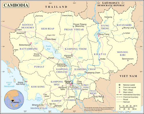 Military Power Rankings map of Cambodia