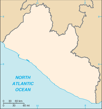 Military Power Rankings map of Liberia