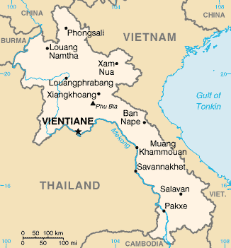 Military Power Rankings map of Laos