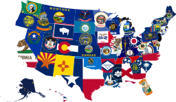 Military Power Rankings map of the USA