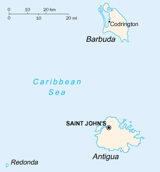 Military Power Rankings map of Antigua and Barbuda