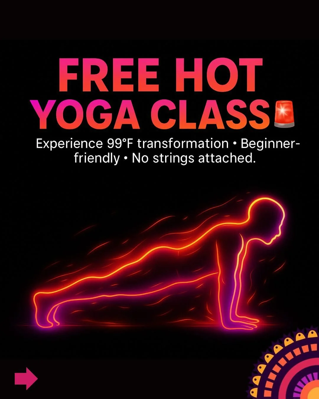 🔥 Wichita, your FREE Hot Yoga class is here!

Ready to feel stronger, calmer, and more confident in just 45 minutes? Join us for Hot Yoga Fundamentals &mdash; designed for beginners but powerful enough to transform ANYONE.

✨ Why you&rsquo;ll love i