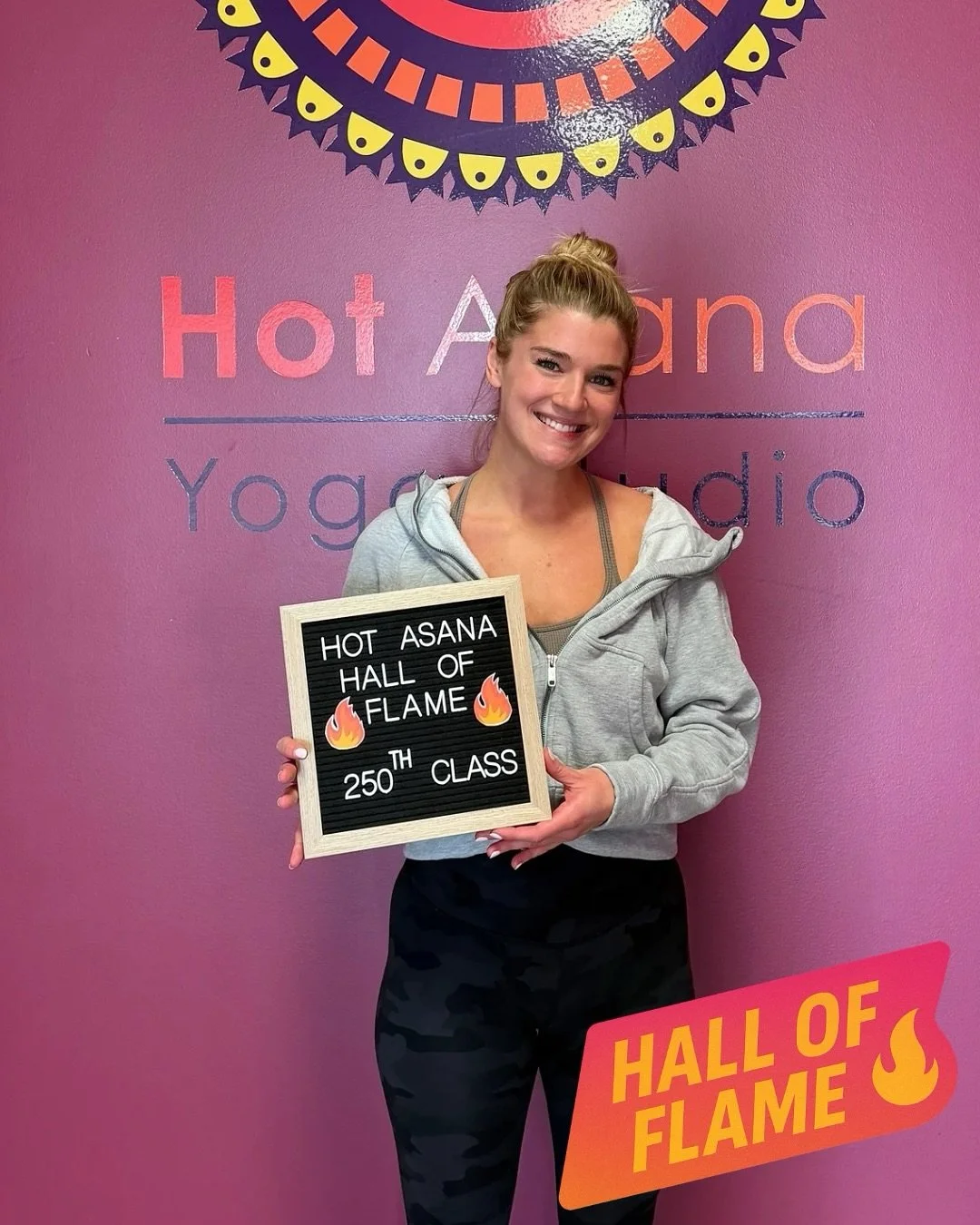 🔥 WELCOME TO THE HALL OF FLAME 🔥

From 25 classes to 250 &mdash; this is what commitment in the heat looks like. 💪
Every drop. Every pose. Every breakthrough &mdash; earned in 99&deg;F.

At Hot Asana Yoga Studio, we don&rsquo;t just count classes 