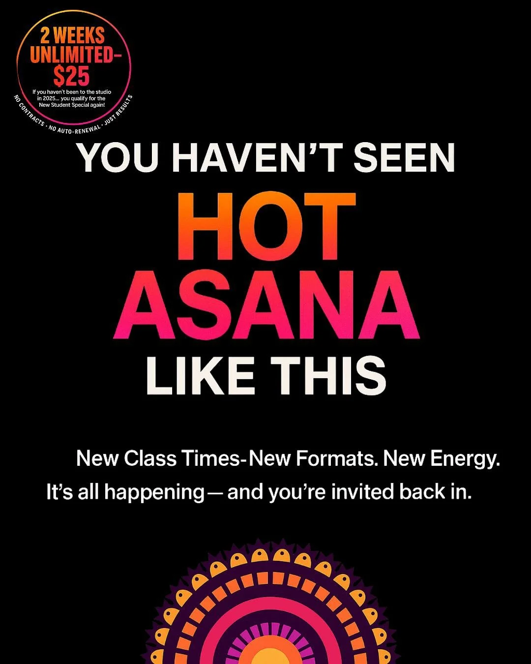 If you&rsquo;ve been waiting for the &ldquo;right moment&rdquo; to get back into the heat&hellip; this is it.
Your routine is ready for a reboot.
Your strength is ready to level up.
And your comeback starts the moment you step back into the room.

🔥