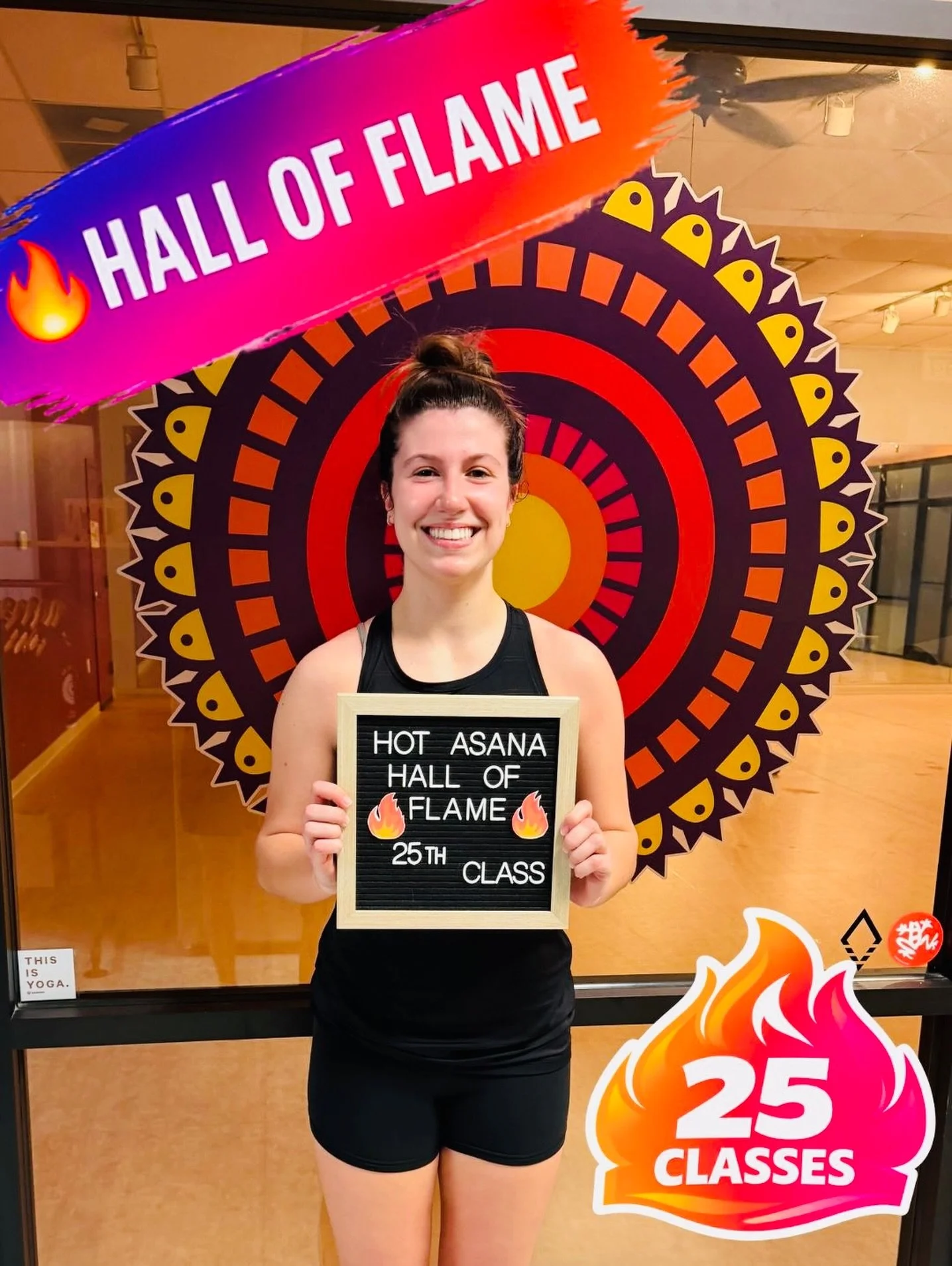 🔥 25 HOT YOGA CLASSES 🔥

👇 Drop a 🔥 to celebrate her milestone and cheer her on

Alexi just completed her 25th hot yoga class at Hot Asana Yoga Studio&mdash;and this milestone matters.

Twenty-five classes of showing up, learning the practice, an