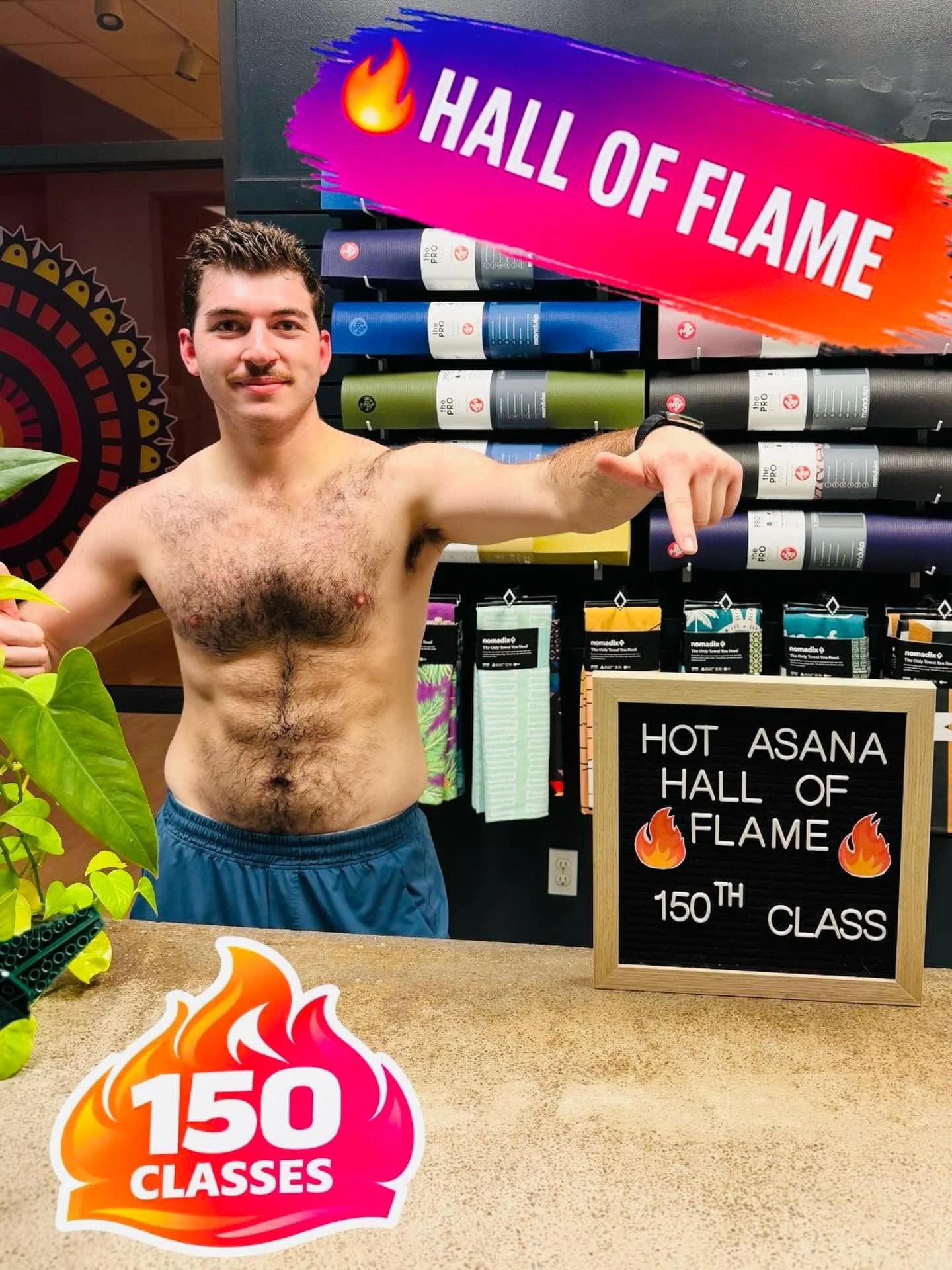 🔥 150 CLASSES. MISSION MODE. 🔥
👇 Drop a 🔥 if you see the focus

Doug just hit 150 hot yoga classes at Hot Asana Yoga Studio and he is locked in.

This isn&rsquo;t casual.
This is intentional.
This is a man on a mission.

Class after class, he sho