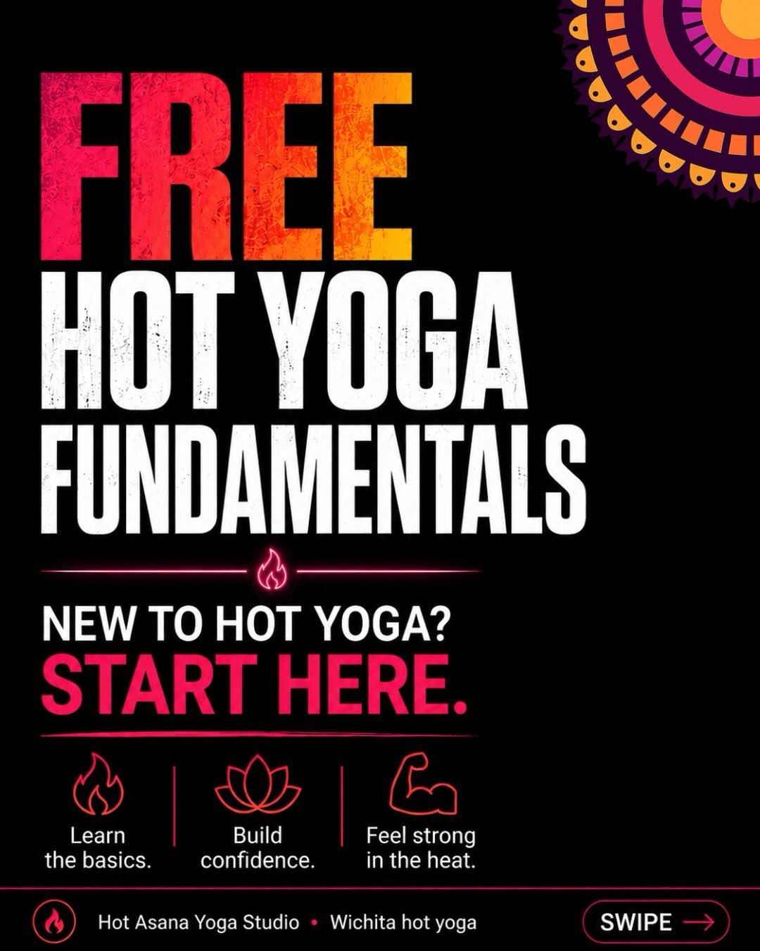 Looking for a free beginner hot yoga class in Wichita? Start here. 🔥

Hot Asana Yoga Studio is offering FREE Hot Yoga Fundamentals classes at both our West Wichita and East Wichita locations.

This beginner-friendly hot yoga class is perfect if you 